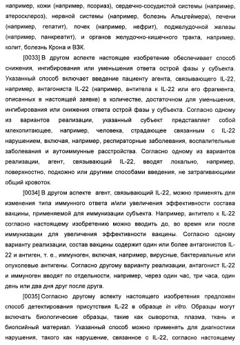 Антитела к il-22 человека и их применение (патент 2467016)