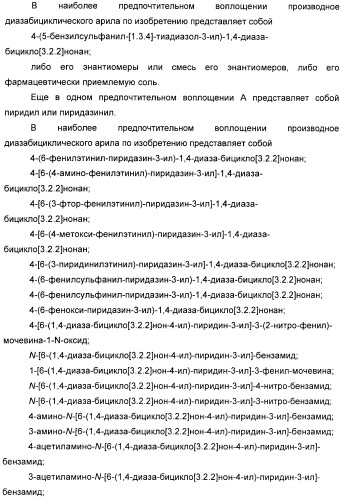 Диазабициклические арильные производные в качестве модуляторов холинергических рецепторов (патент 2368614)