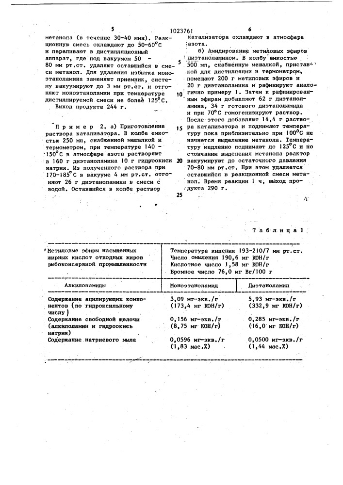 Способ получения алкилоламидов жирных кислот (патент 1023761)