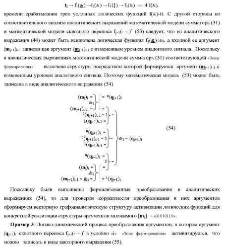 Функциональные структуры параллельно-последовательных сквозных переносов fj+1(  )+ и fj(  )+ в условно &quot;i&quot; &quot;зоне формирования&quot; для корректировки результирующей предварительной суммы первого уровня аргументов частичных произведений параллельно-последовательного умножителя f ( ) позиционного формата множимого [mj]f(2n) и множителя [ni]f(2n) (варианты) (патент 2431886)