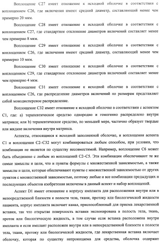 Лекарственные ядра для замедленного высвобождения терапевтических средств (патент 2478366)