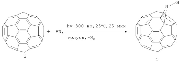 Способ получения азиридино [2&#39;,3&#39;:1,2]фуллерена[60] (патент 2455283)