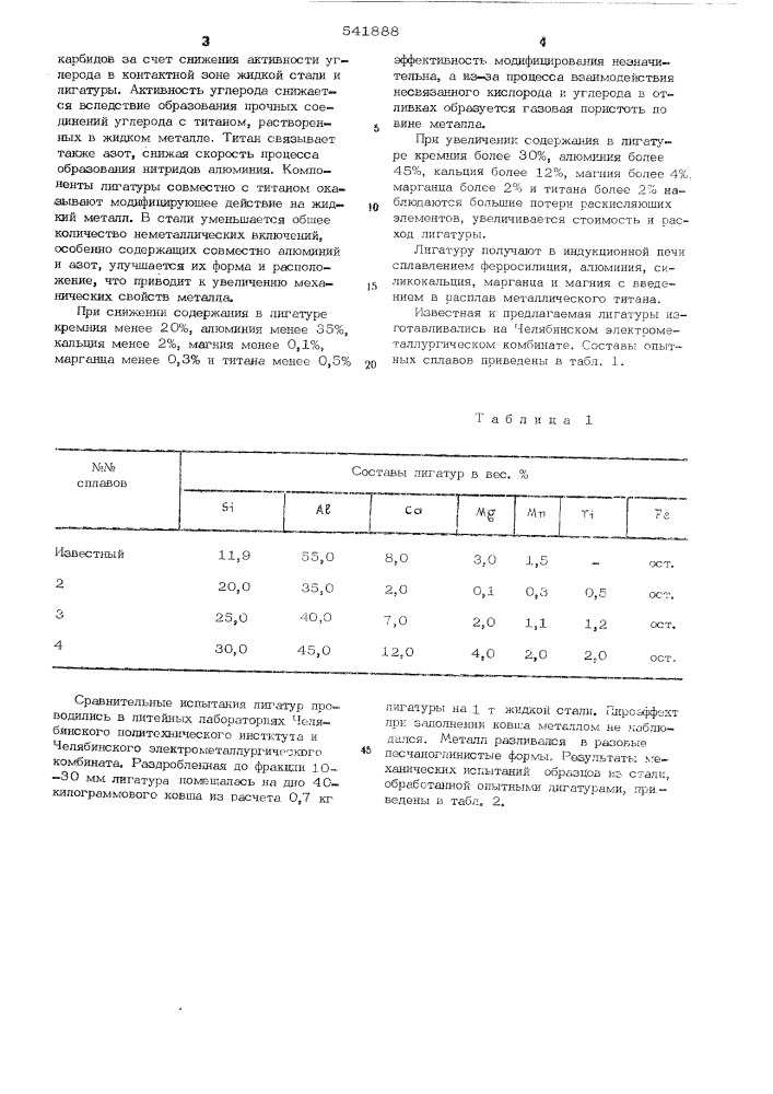 Лигатура (патент 541888)