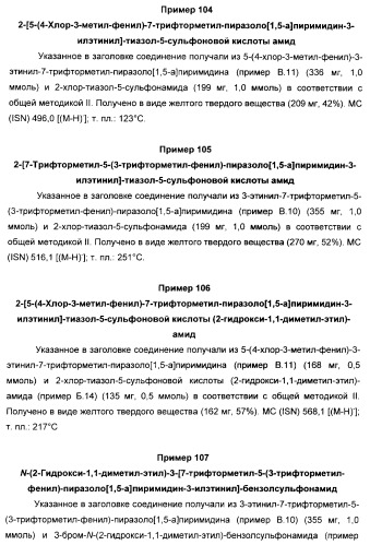 Производные ацетиленил-пиразоло-пиримидина в качестве антагонистов mglur2 (патент 2412943)