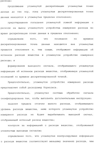 Способ и устройство для коррекции выходной информации в устройстве измерения расхода (патент 2320966)