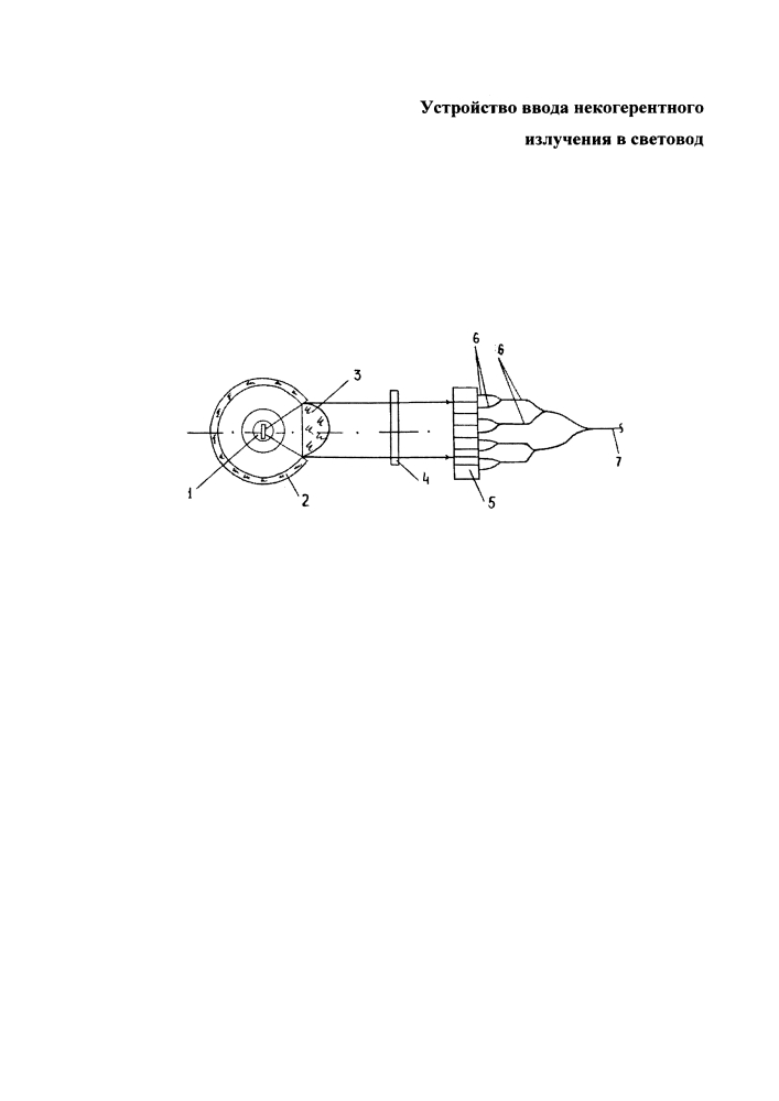 Устройство ввода некогерентного излучения в световод (патент 2625633)