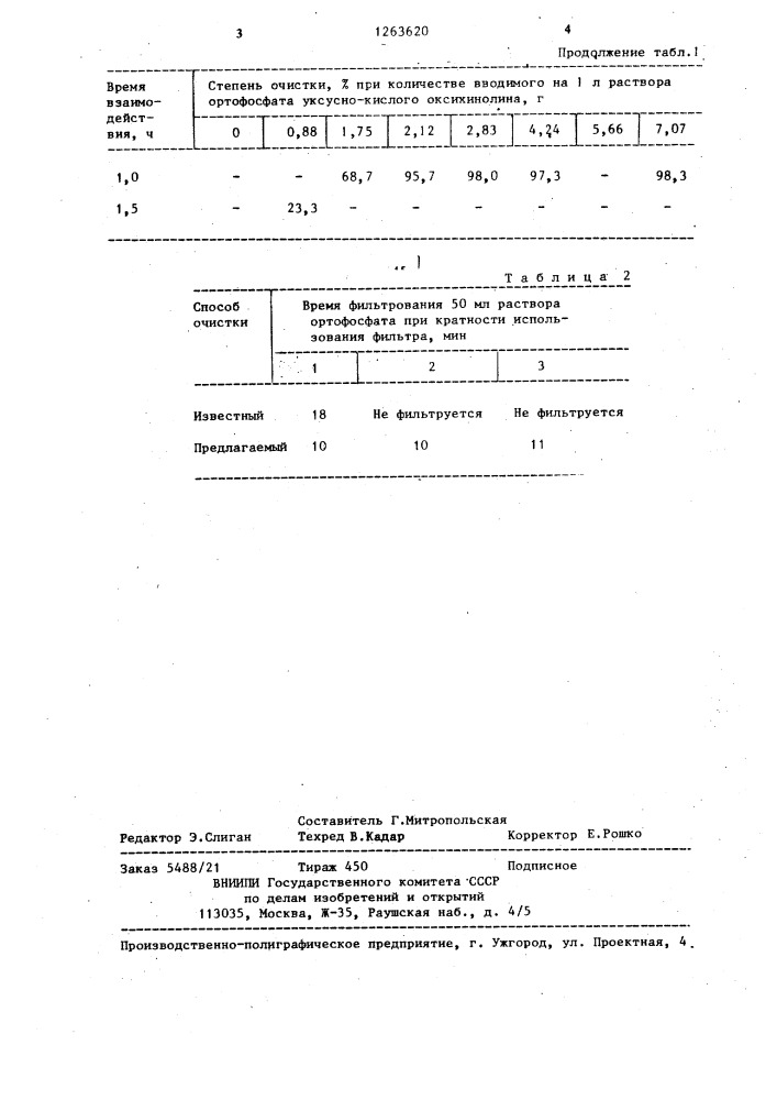 Способ очистки растворов ортофосфатов щелочных металлов от железа (патент 1263620)