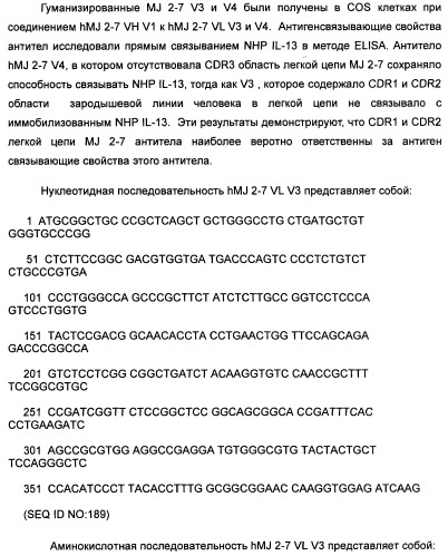 Il-13 связывающие агенты (патент 2434881)