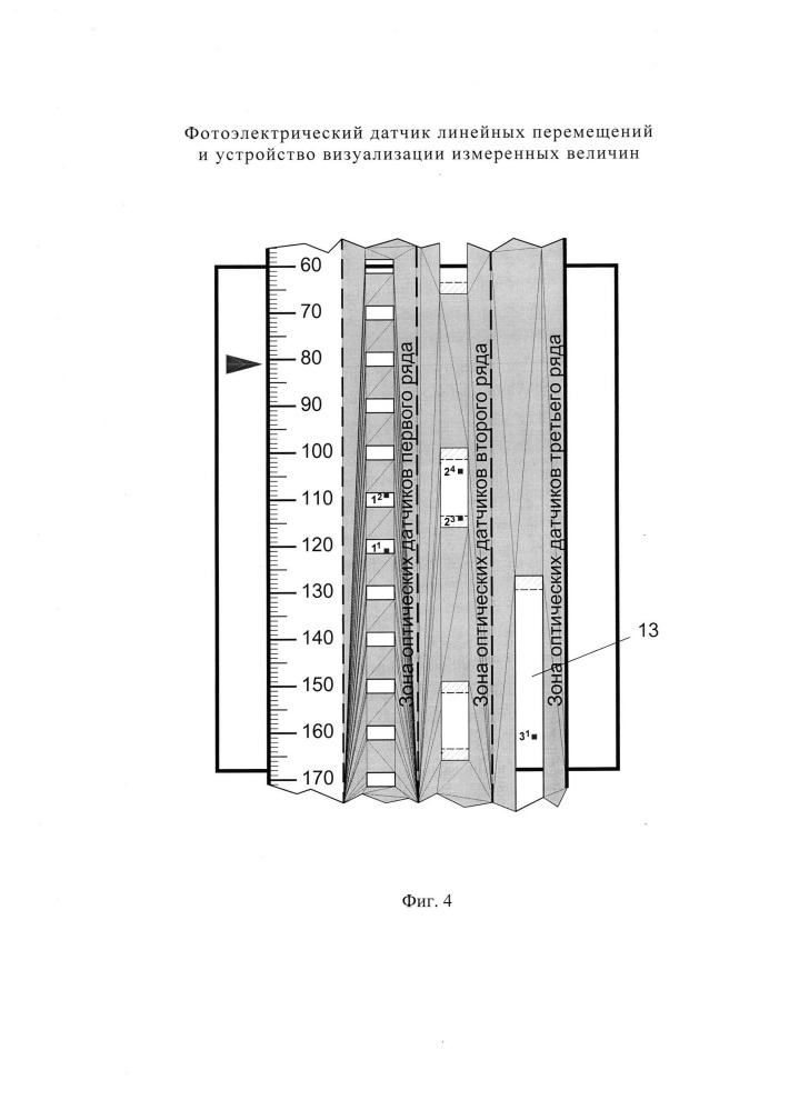 Фотоэлектрический датчик линейных перемещений и устройство цифровой визуализации измеренных величин (патент 2654363)