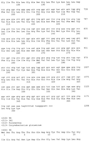 Гены corynebacterium glutamicum, кодирующие белки резистентности и толерантности к стрессам (патент 2303635)