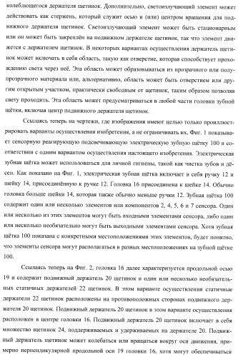 Сенсорные реагирующие электрические зубные щётки и способы использования (патент 2388430)
