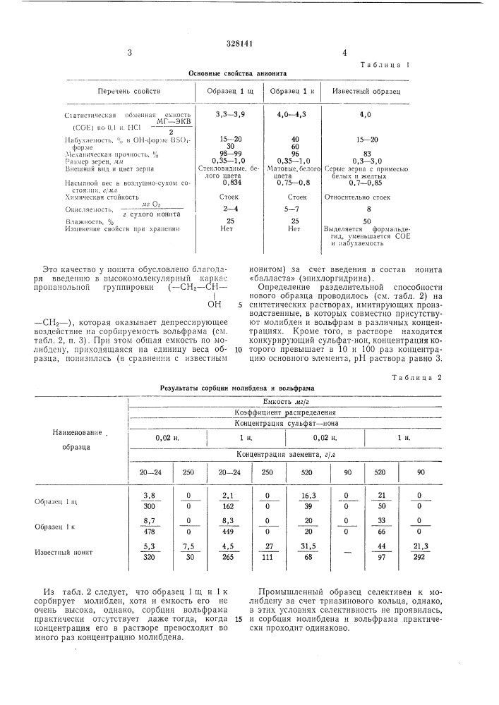 Способ получения анионита (патент 328141)