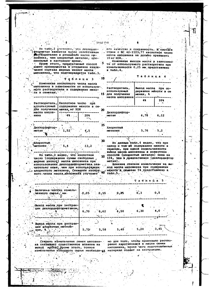 Способ получения масла шиповника (патент 1002350)
