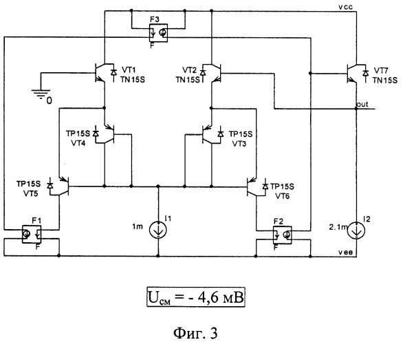 Комплементарный дифференциальный усилитель (патент 2412536)