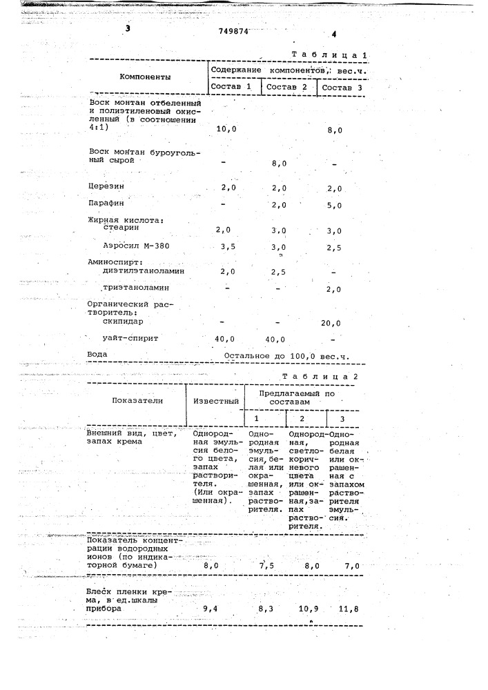 Обувной крем (патент 749874)