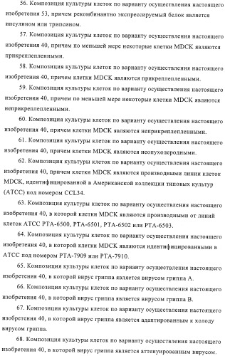 Линии клеток почки собаки майдин-дэрби (mdck), поддерживающие рост вирусов до высоких титров, и способ применения этих клеток в биореакторе (патент 2487935)