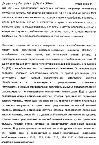 Система и способ для создания оптических сигналов с возвратом к нулю и дифференциальным двухфазным смещением (патент 2372725)