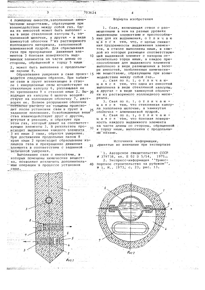 Свая (патент 703624)