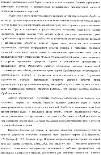 Способ тепловой обработки металла в пламенной печи прямого или косвенного нагрева (варианты), способ сжигания смеси жидкого или газообразного топлива и нагретого воздуха в пламенной печи прямого или косвенного нагрева, устройство отопления (варианты) и регенеративная насадка (варианты) для осуществления способов (патент 2324745)