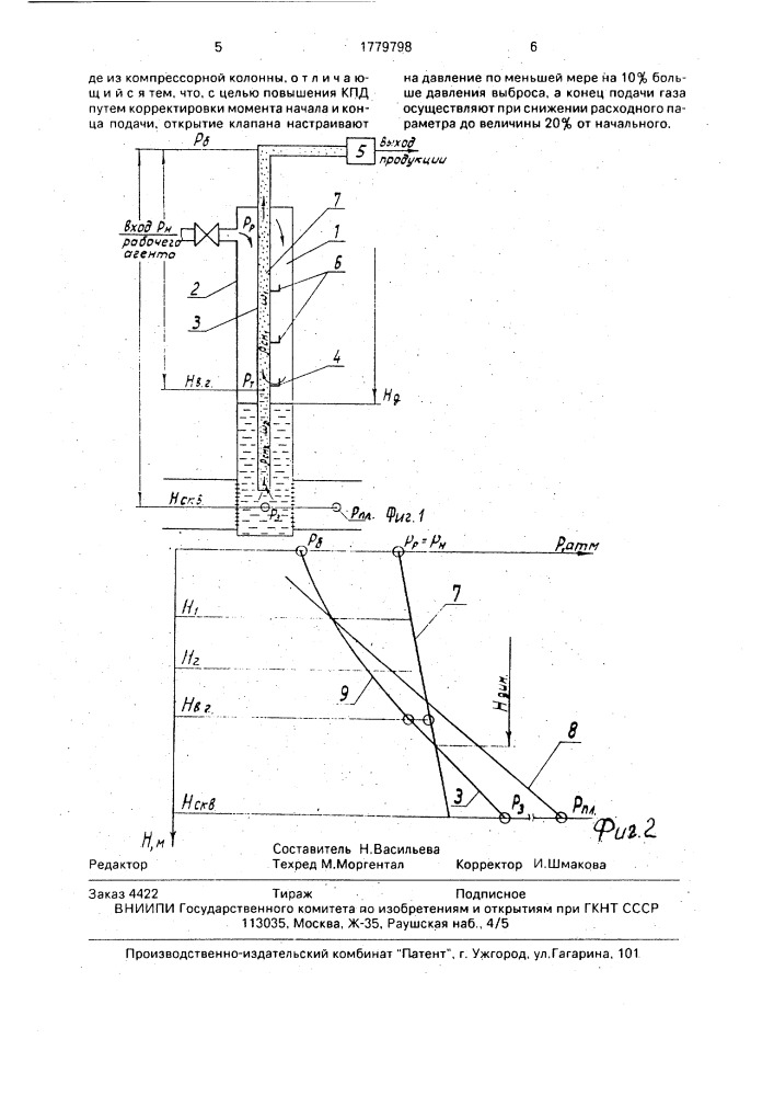 Способ подачи жидкости из скважины газлифтом (патент 1779798)