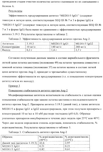 Стабилизированные антитела против ангиопоэтина-2 и их применение (патент 2509085)