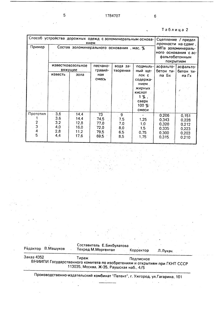 Способ строительства дорожной одежды (патент 1784707)