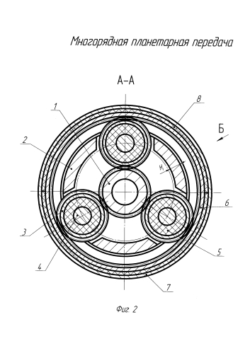 Многорядная планетарная передача (патент 2581222)
