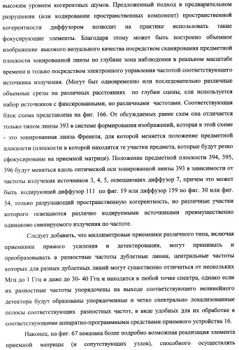 Способ формирования изображений в миллиметровом и субмиллиметровом диапазоне волн (варианты), система формирования изображений в миллиметровом и субмиллиметровом диапазоне волн (варианты), диффузорный осветитель (варианты) и приемо-передатчик (варианты) (патент 2349040)