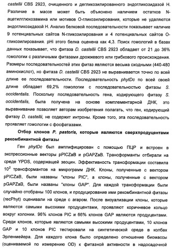 Фитаза debaryomyces castellii (патент 2421519)