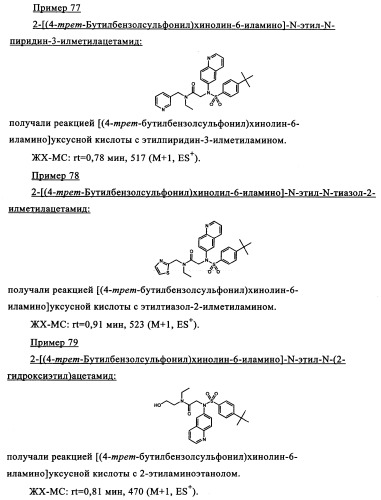 Производные сульфониламиноуксусной кислоты и их применение в качестве антагонистов рецепторов орексина (патент 2334735)