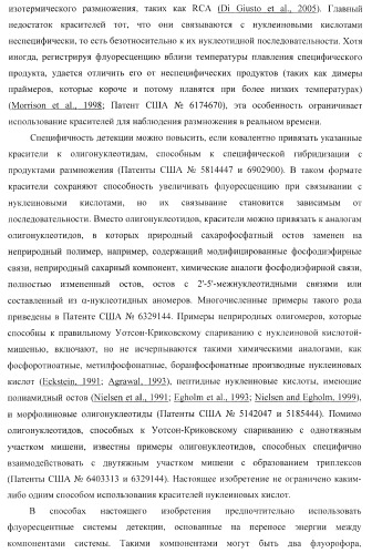 Бесконтактные способы обнаружения молекулярных колоний, наборы реагентов и устройство для их осуществления (патент 2394915)