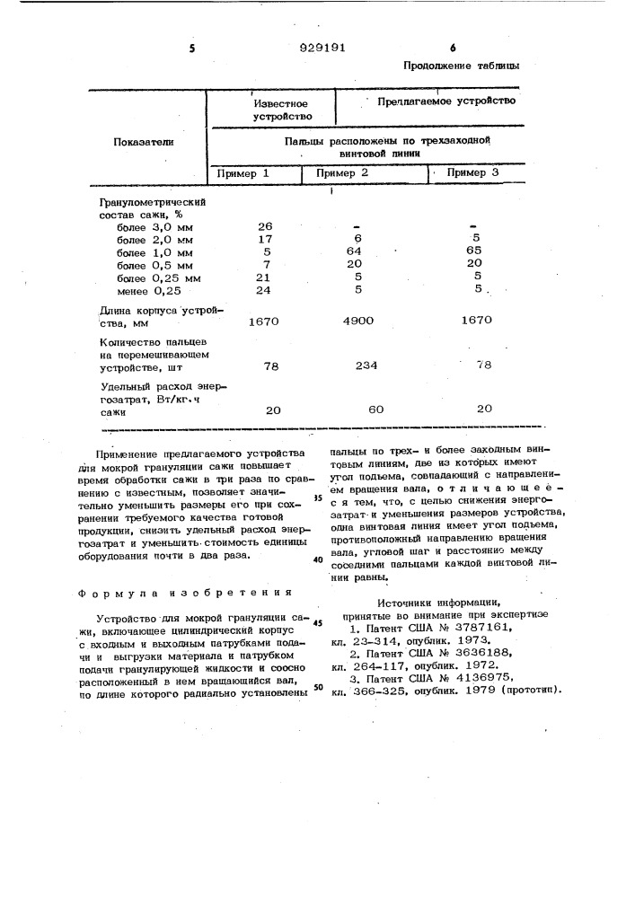 Устройство для мокрой грануляции сажи (патент 929191)