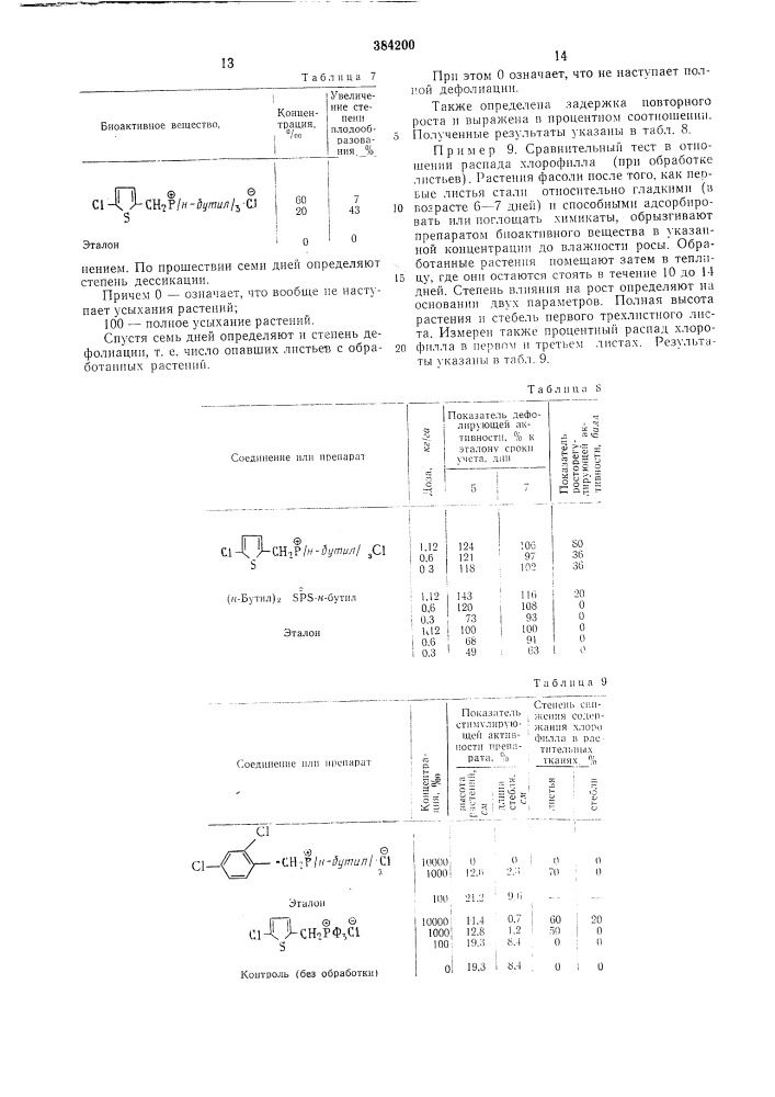 Регулятор роста растений (патент 384200)