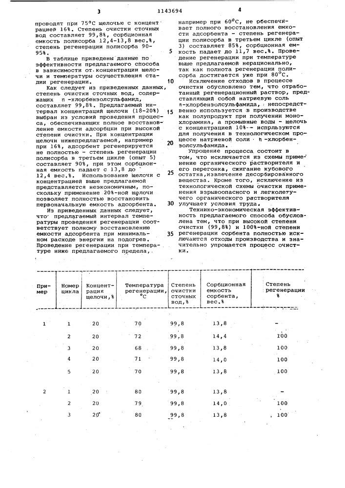 Способ очистки сточных вод от органических соединений (патент 1143694)