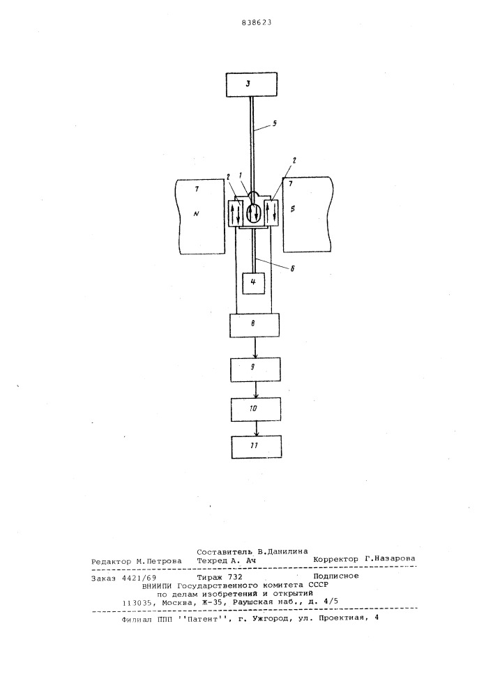 Способ измерения магнитной восприимчивостиобразцов (патент 838623)