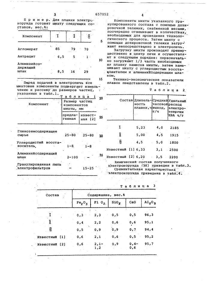 Шихта для получения электрокорунда (патент 657052)