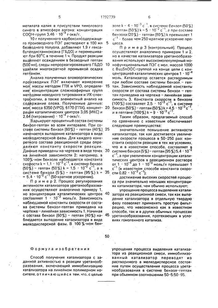 Способ получения катализатора с заданной активностью в реакции уретанообразования (патент 1792739)