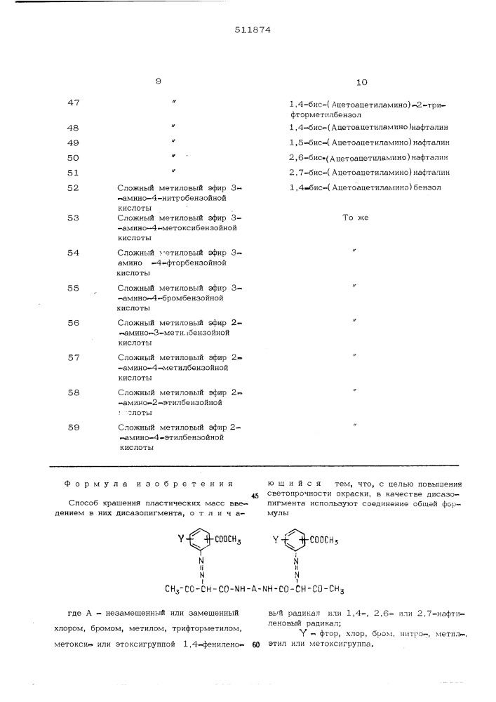 Способ крашения пластических масс (патент 511874)
