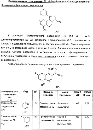 Производные хинолина в качестве ингибиторов фосфодиэстеразы (патент 2335493)