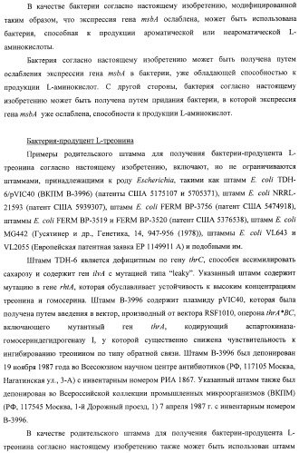 Способ получения l-треонина с использованием бактерии, принадлежащей к роду escherichia, в которой инактивирован ген msba (патент 2392313)
