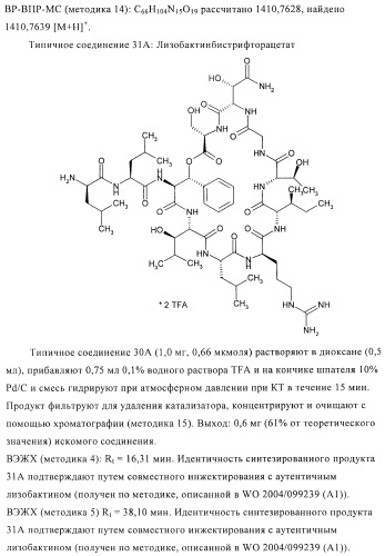 Способ получения производных лизобактина (патент 2434878)