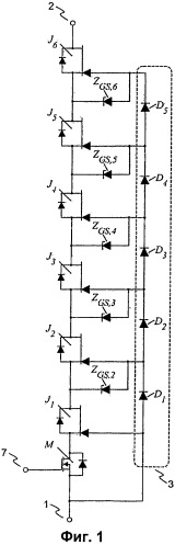 Схема последовательного соединения птуп-транзисторов (патент 2549021)