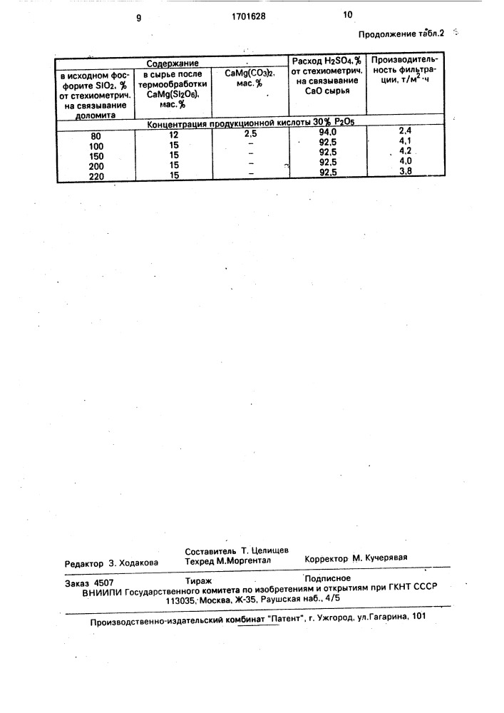 Способ получения экстракционной фосфорной кислоты (патент 1701628)