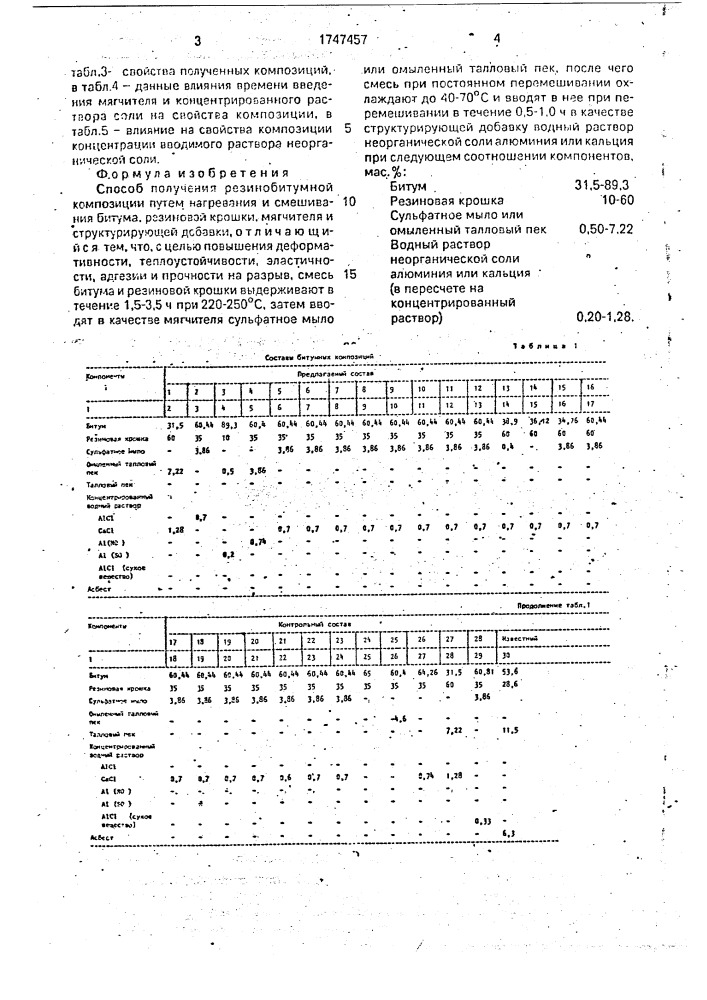 Способ получения резинобитумной композиции (патент 1747457)