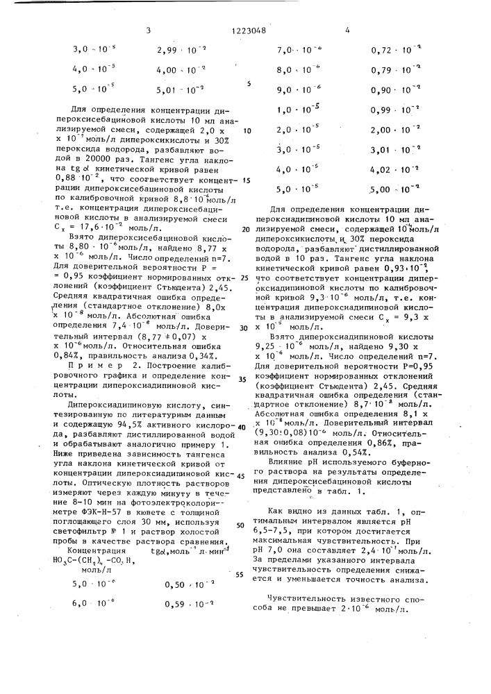 Способ определения органических пероксикислот в присутствии пероксида водорода (патент 1223048)