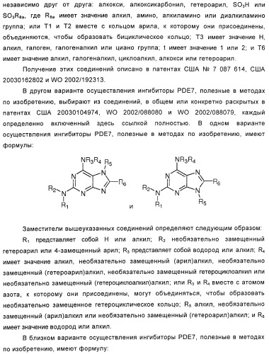 Использование ингибиторов pde7 для лечения нарушений движения (патент 2449790)