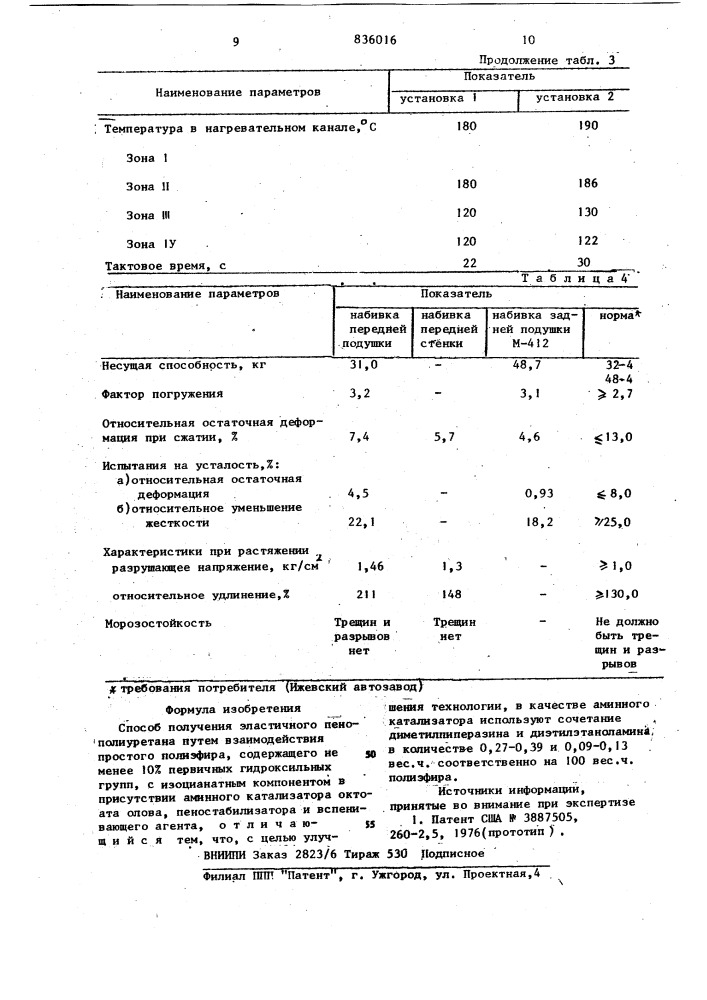 Способ получения эластичногопенополиуретана (патент 836016)