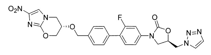 Бициклические нитроимидазолы, ковалентно соединенные с замещенными фенилоксазолидинонами (патент 2504547)
