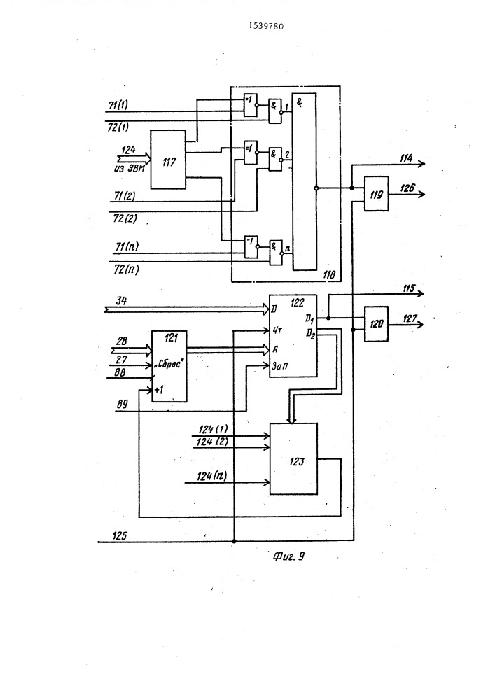 Устройство для контроля за ходом вычислительного процесса (патент 1539780)