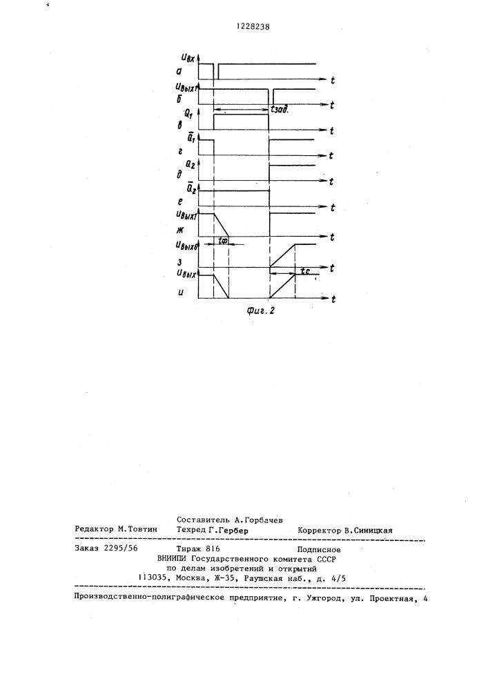 Формирователь импульсов (патент 1228238)